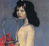 Young Girl with a Flower Basket